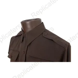 US Army World War Two (ww2, WWII) Officer’s Dark OD “Chocolate” Shirt