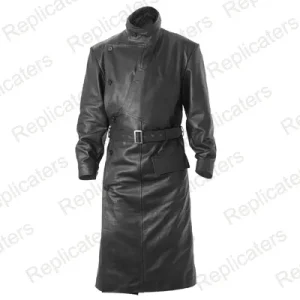 WW1 British Army Royal Flying Corp RFC Leather Overcoat Black/Brown/Vintage