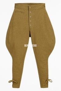 WW1 Imperial Russian Army Summer Breeches – Khaki Cotton Sharovary