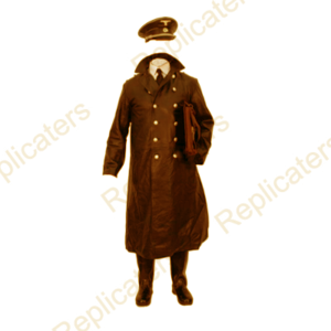 World War Two (WW2, WWII) German army Afrika Corps (DAK) Officers’ Dark Green/Black Leather Overcoats