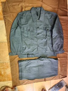 World War Two (WW2, WWII) German Navy Kriegsmarine U-Boat Service Dress uniform Pullover white cotton shirt