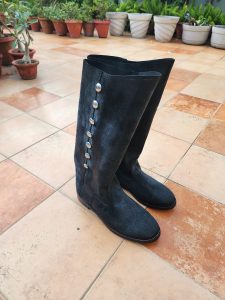 US War of 1812.  Rough side-out boots in cow leather