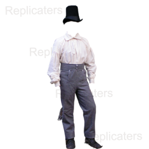 US 1812 War grey/cream fall front trousers