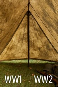 WW1–WW2 German Army Wall Tent – Feldzelt Rectangular Canvas Shelter