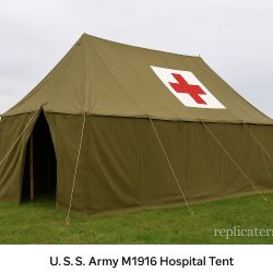 WW1 US Army M1916 Hospital Tent with Red Cross Panels