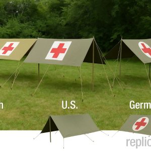 WW2 Medical Flysheets – British, U.S., and German Army Red Cross Tarpaulins