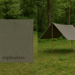 WW2 German Army Canopy Flysheet – Rectangular Canvas Tarpaulin (Sonnensegel)