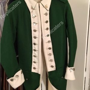 US Loyalist Green coats are made in green broadcloth and partially hand-stitched