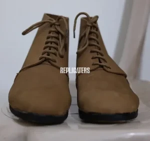 WW1 Belgian M1910 boots (brodequins modèle 1910) black/white w/o leg wraps