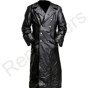 WW2 German Black Leather Greatcoat