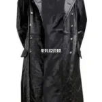 German Black Leather Greatcoat Reproductive