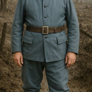 Best/Individual Buy WW1 M1915 French Army Kepi, Tunic, Belt, Breeches, Shirt & Puttees reproduction uniforms offer.