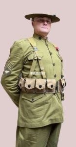 WW1 US AEF Doughboy Summer Weight Khaki Uniform (tunic/trousers/Campaign hat/boots/puttees)