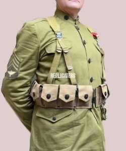 WW1 US AEF Doughboy Summer Weight Khaki Uniform (tunic/trousers/Campaign hat/boots/puttees)