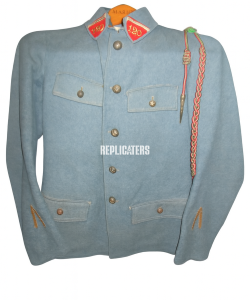 WW1 French Army Plain/Artillery/all Branch of services Horizon Blue tunic reproduction