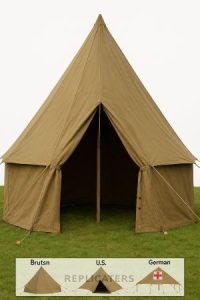 WW2 French Army Cone Tent – Tente Conique Cotton Canvas Shelter (non-bell type)