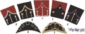 Highland Guards Piper Doublet – Scarlet with Gold Facings
