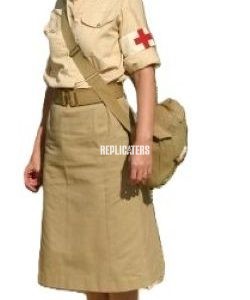WWII British Military Nurse Field Uniform (ATS) – Khaki Service Ensemble