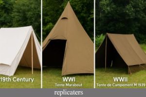 Reproduction of French Army Tents 19th Century, WW1, Inter-war & WW2