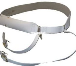 Highland Cross Belts – White Leather Regimental Set
