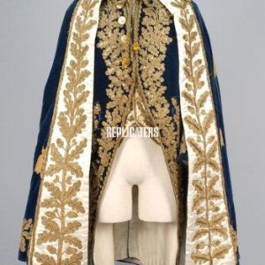 Victorian Era British Court or Diplomatic Uniform Cape – Gold Embroidered Ceremonial Cloak