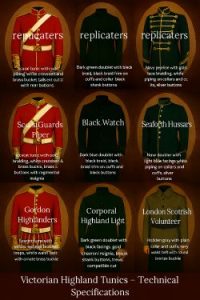 Victorian Uniforms Highland & British Military Tunics