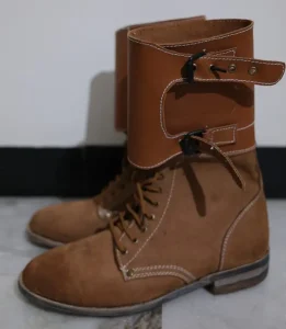 WWII US Army M1943 Combat Service Boots – Lace-Up Field Boots, Natural & Russet Brown