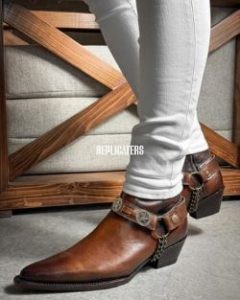 Continental Harness Ankle Boots – Brown & Black South American Bull Leather