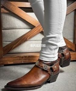 Continental Harness Ankle Boots – Brown & Black South American Bull Leather