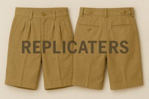 WW1 ANZAC / NZEF Khaki Drill Shorts – Sand-Colored Pleated Pattern
