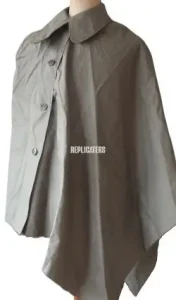 WWI Belgian / British Army Rain Cape – Khaki Waterproof Field Cape