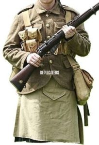 WWI British Army Highland Regiment Cutaway Tunic with or without Kilt Cover – Service Dress Set