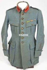 WWI French Army Officer’s M1915 Horizon Blue Tunic – Model 1915 (Vareuse d’Officier)