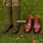 WW1 French Army Officer Shoes with leg wraps/Puttees