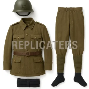 WWII French Army M1940 Summer Cotton Drill Uniform – Khaki Tropical Service Set