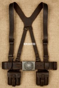 Leather Webbing Set without Waistbelt and Gott Mit Uns Buckle WW2 German army
