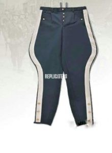 WWII German Luftwaffe General’s Breeches – Blue-Grey Wool with Red/White Piping