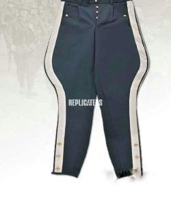 WWII German Luftwaffe General’s Breeches – Blue-Grey Wool with Red/White Piping
