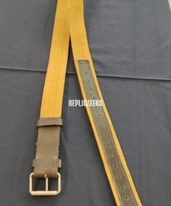 WW2 Soviet Army Web Belt with Leather Reinforcements