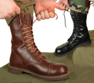 WW2 US Army Paratrooper Jump Boots (Brown & Black)