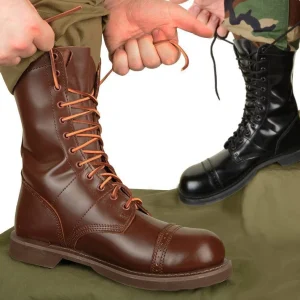 WW2 US Army Paratrooper Jump Boots Brown & Black