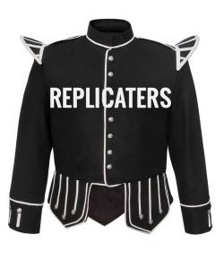 Highland doublets with no trim but white/other color piping (Construct your own doublet in Melton/Doeskin/Barathea wool)