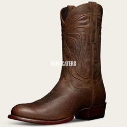 Cartwright Brown Leather Cowboy Boots – Classic Western Riding Style