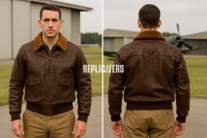 U.S. Navy / U.S. Army Air Forces AN-6552 Flight Jacket – WWII Joint Standard Goatskin Leather Flying Jacket (1943–45 Pattern)