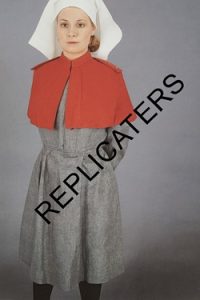 WW2 British Nurse’s ward Dress-grey dress with red cape.