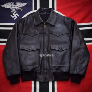 WWII German Luftwaffe Channel Leather Flight Jacket (Kanaljacke Pattern)
