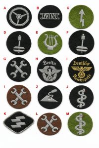 Specialist & Service Trade Sleeve Badges – WW2 German army