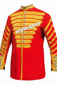 French Napoleonic hussar tunic with gold brandebourgs