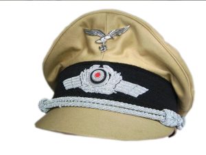 WWII German Luftwaffe tropical officer visor cap