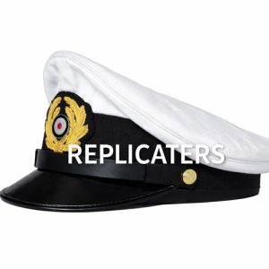 WW2 German Kriegsmarine officer’s white topped peaked cap (Schirmmütze) for junior officer rank